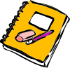 Pencil Eraser And Journal Clip Art