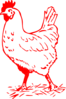 Red Rooster Outline Clip Art