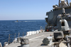 Attack Submarine Uss Toledo (ssn 769) Conducts Surface Operations Alongside The Guided Missile Destroyer Uss Donald Cook (ddg 75) Image