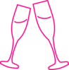 Champagne Glass Pink Clip Art