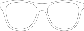 Black And White Sunglass Frames Clip Art at Clker.com - vector clip art ...
