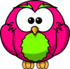 Magenta And Lime Hoot Clip Art