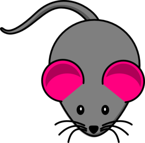 Pink Ear Gray Mouse Clip Art at Clker.com - vector clip art online ...