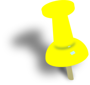 Yellow Push Pin Clip Art at Clker.com - vector clip art online, royalty ...