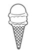 Ice Cream Cone Outline Clip Art