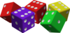 Colorful Dice Clip Art