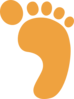 Foot Orange Right Clip Art