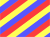 Blue, Yellow & Red Diagonal Stripes Clip Art
