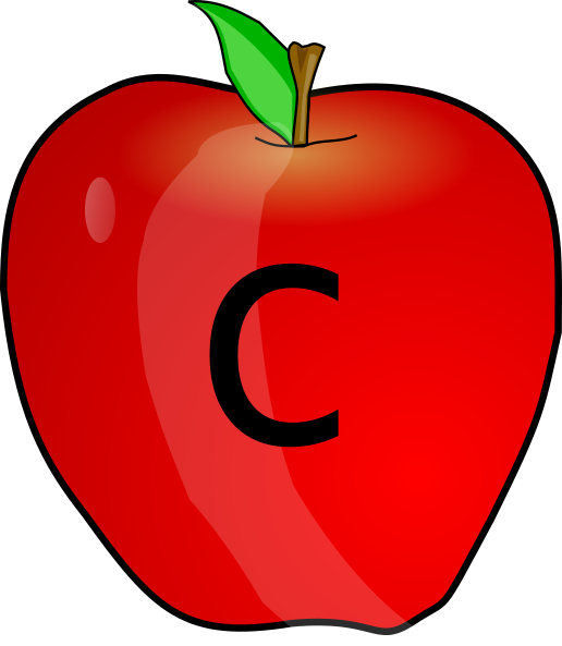 Letter C Red Apple Clip Art at Clker.com - vector clip art online ...