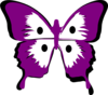 Purple/blk Butterfly With Dots Clip Art