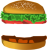 Burger With Space Clip Art