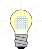 Light Bulb Led On Clip Art