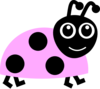 Light Pink Ladybug Clip Art