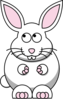 Rabbit Looking Left Up Clip Art