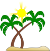 Double Palm Beach Clip Art