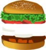 Burger With Space Clip Art