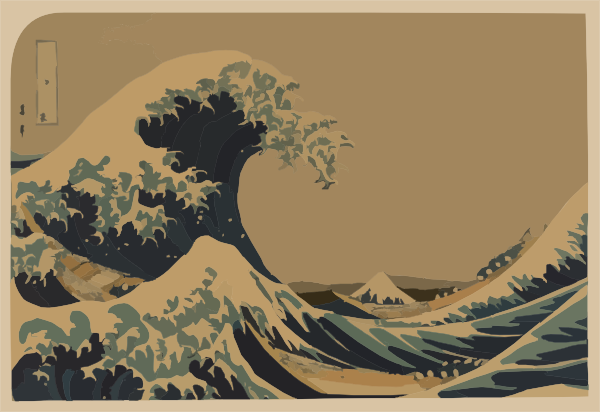 The Great Wave Off Shore Of Kanagawa. Clip Art at Clker.com - vector